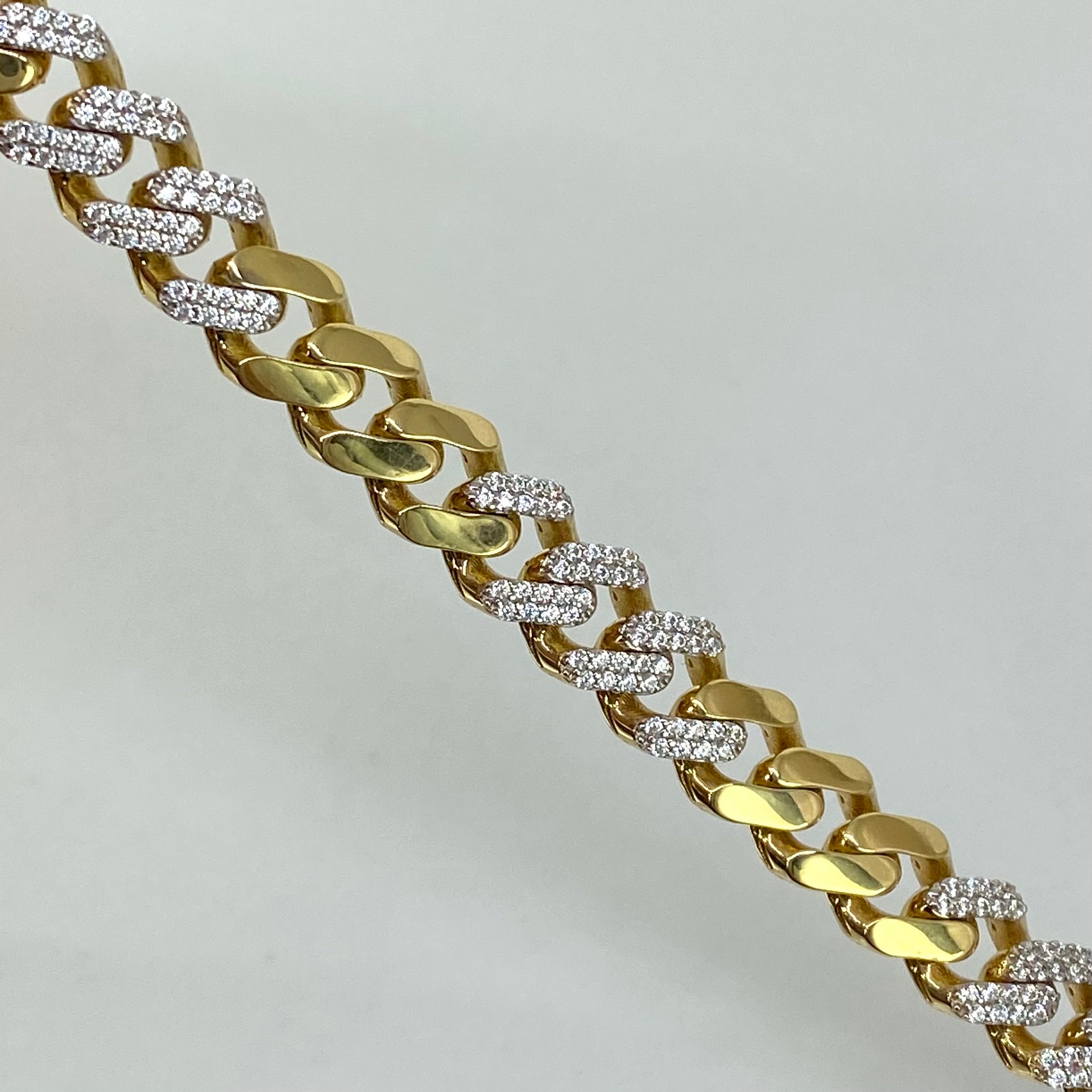 Pulso ● Cubano Monaco Circones Blancos Oro amarillo y Oro blanco 18k +3 / · 13,35 g 2